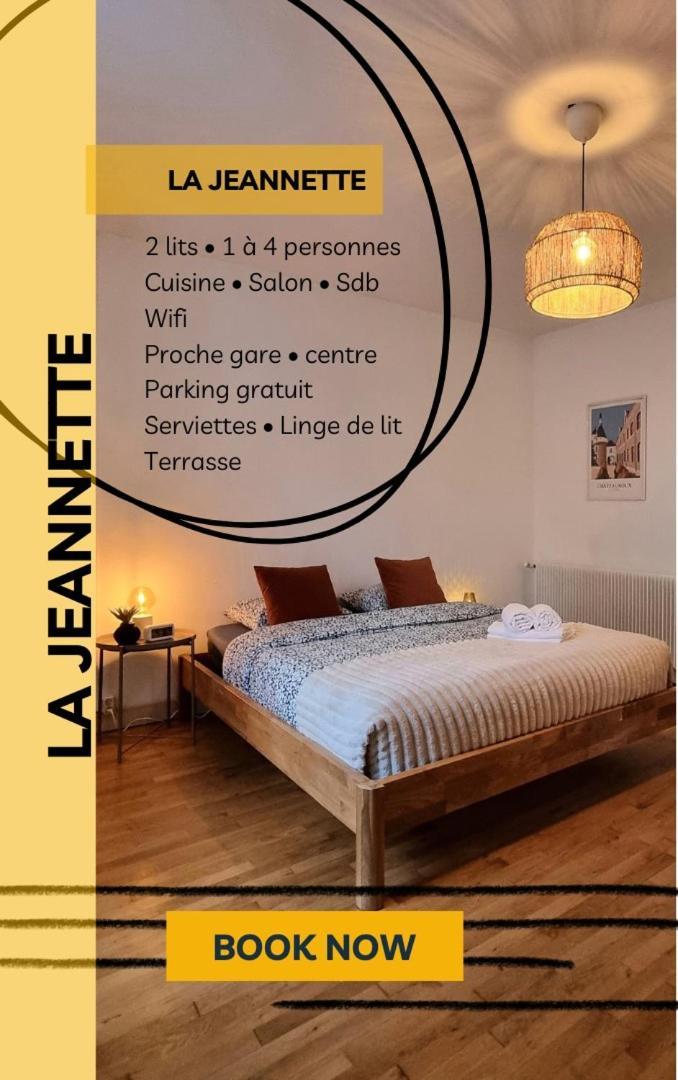 Villa La Jeannette - Proche Gare-Centre, 2 Lits, Terrasse Châteauroux Exterior foto